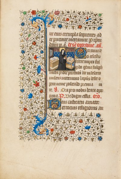 Abbess Opportuna with a Staff and a Book, c.1440-50 by Bedford Master Workshop Bedford Master Workshop